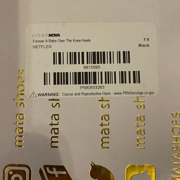 Fashion Nova Forever a Babe over the Knee Heels Netflex size 7.5 - Picture 14 of 15